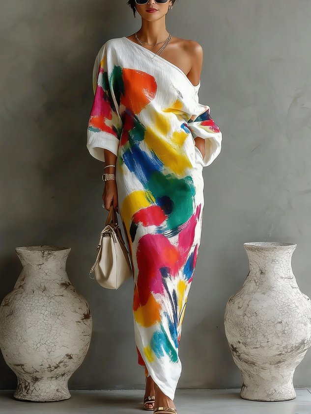 Amara™ | One-Shoulder Maxi Dress
