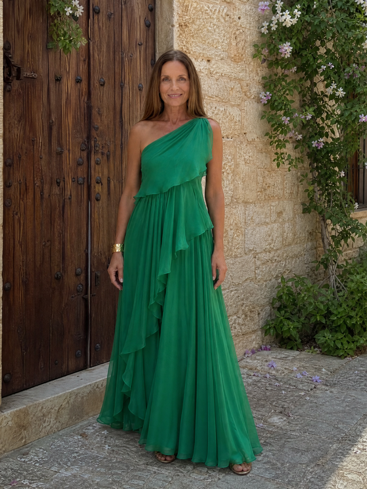Ora™"|Ruffled One-Shoulder Maxi Gown