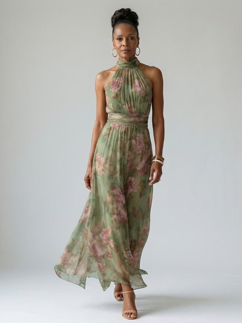 Amélie™ | Floral Evening Maxi Dress