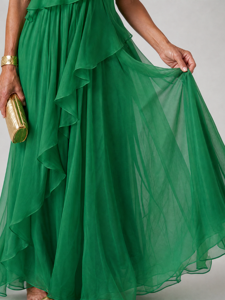 Ora™"|Ruffled One-Shoulder Maxi Gown