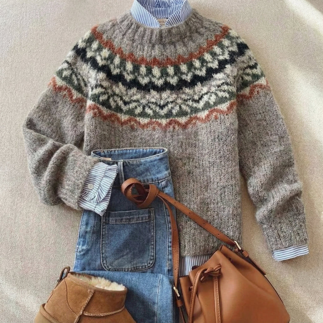 Joyce | Vintage Nordic Pattern Jumper