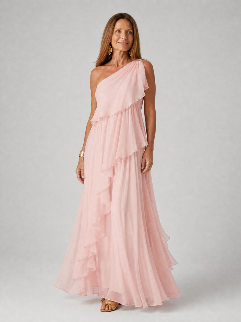 Ora™"|Ruffled One-Shoulder Maxi Gown
