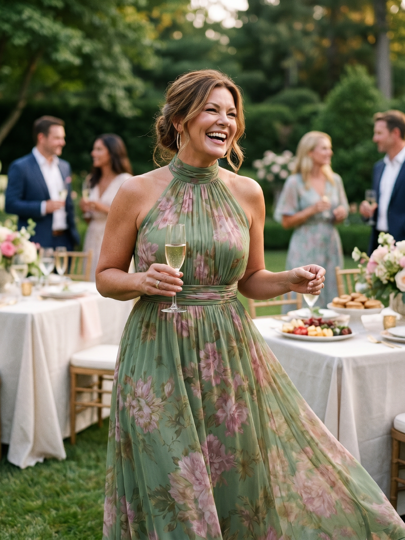 Amélie™ | Floral Evening Maxi Dress