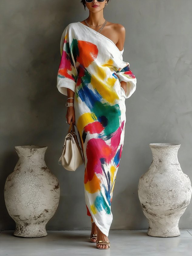 Amara™ | One-Shoulder Maxi Dress