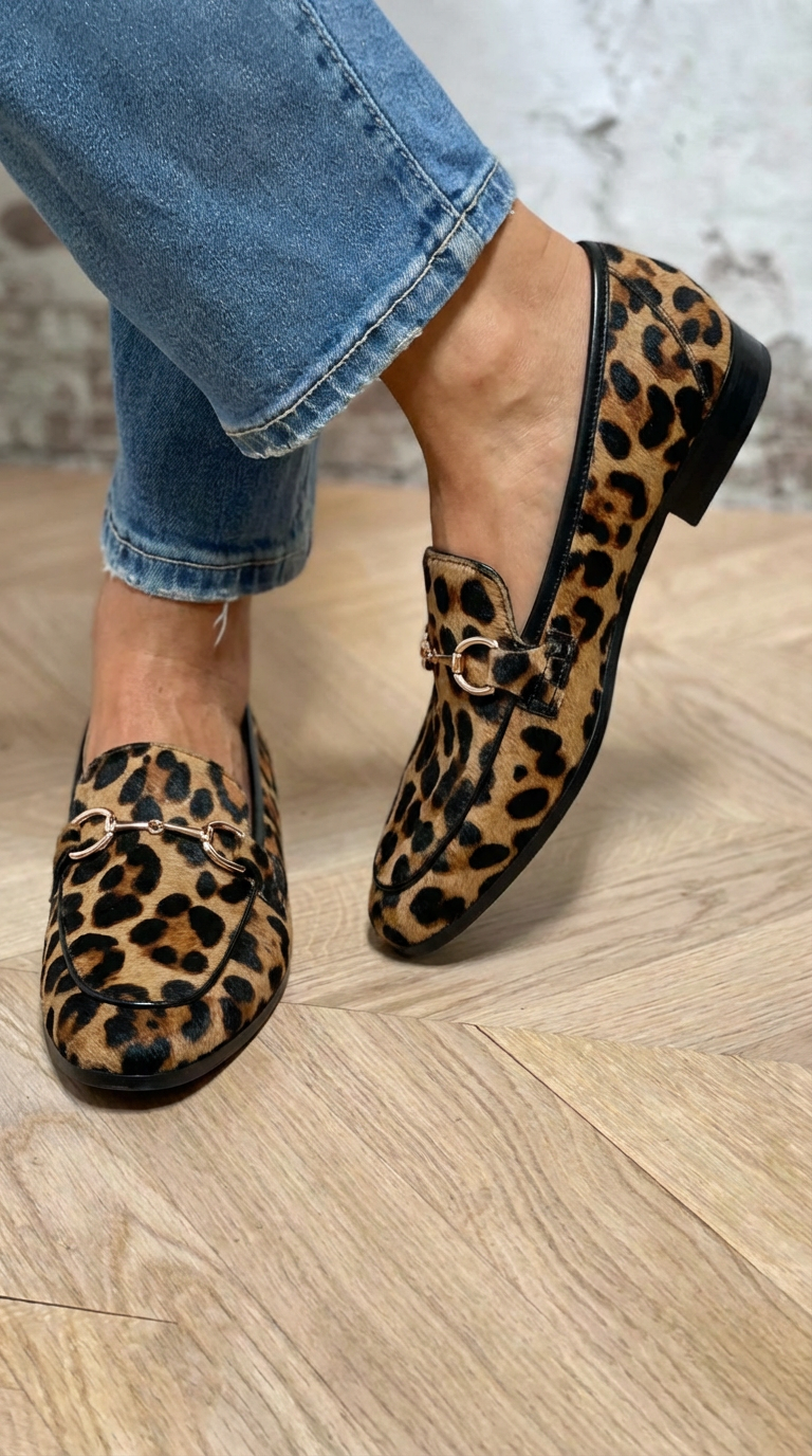 Adrianna™ | Elegant leopard moccasins