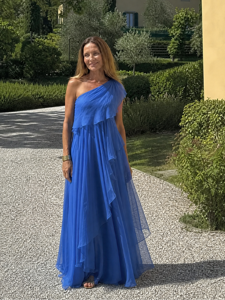 Ora™"|Ruffled One-Shoulder Maxi Gown