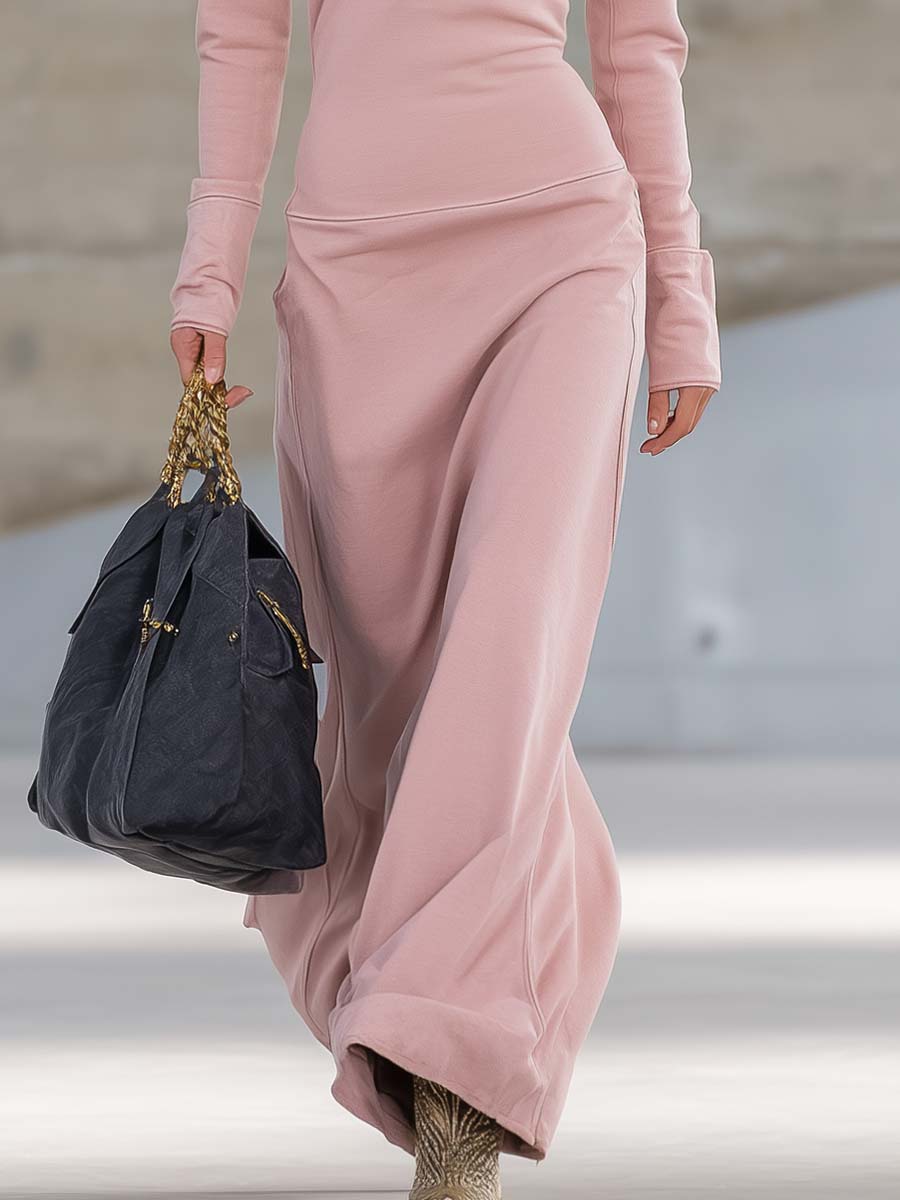 Sophie | Retro Sporty Zip-Up Maxi Dress