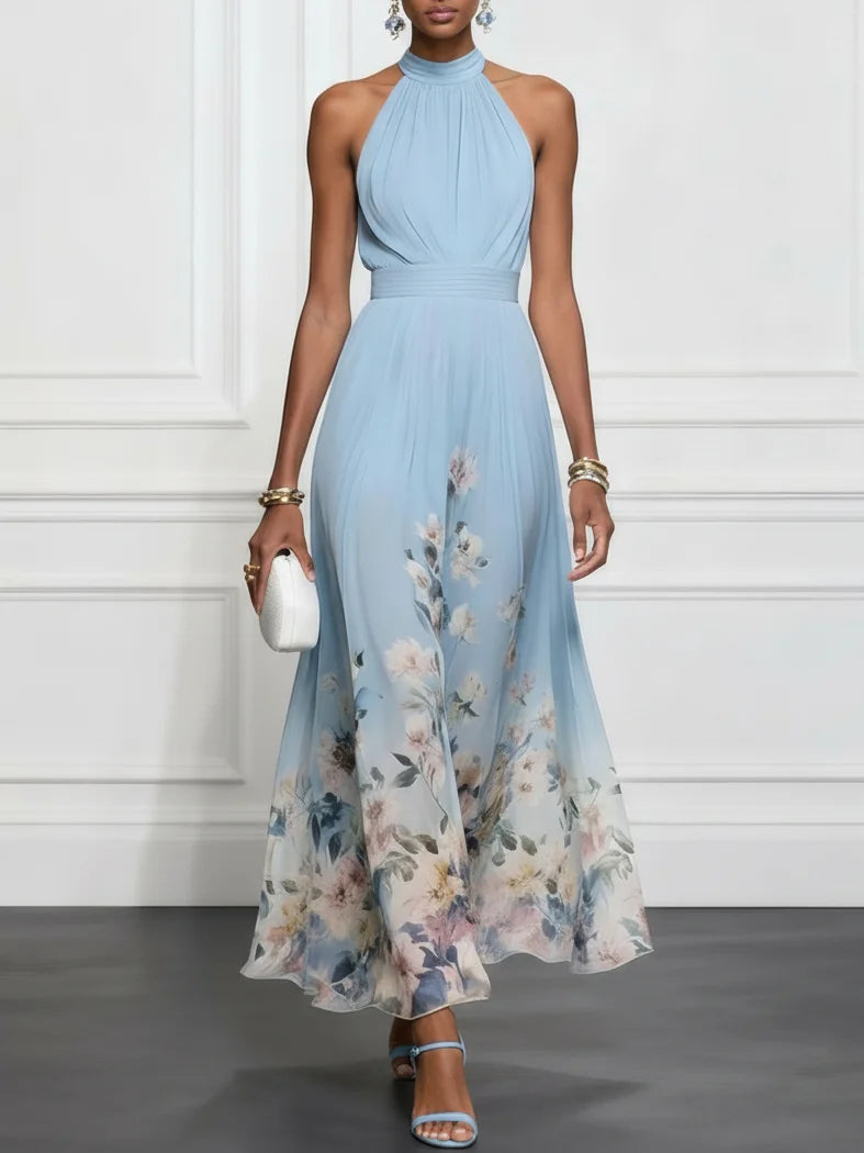 Celeste™ | Floral Halter Dress