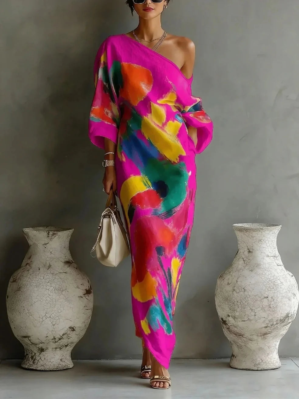 Amara™ | One-Shoulder Maxi Dress