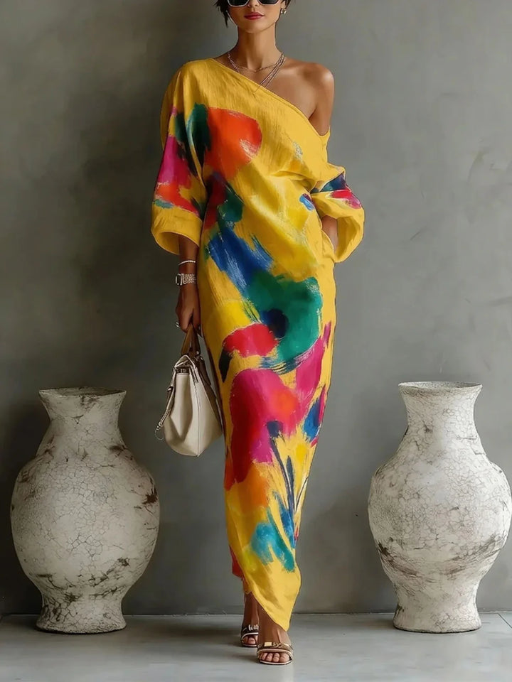 Amara™ | One-Shoulder Maxi Dress