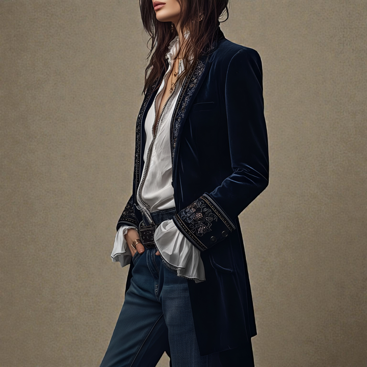 Elise™ | Velvet Statement Blazer — Final Edit