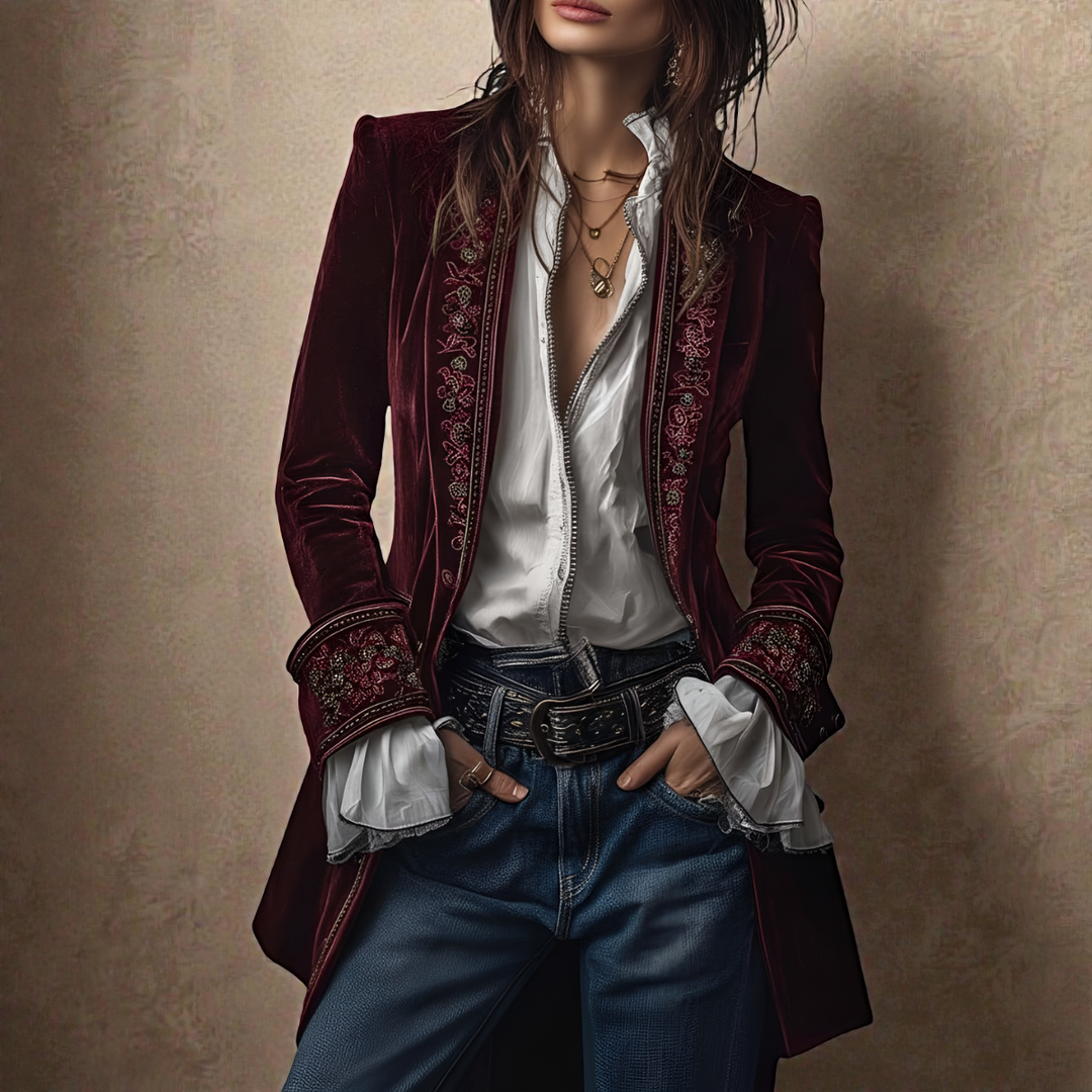 Elise™ | Velvet Statement Blazer — Final Edit