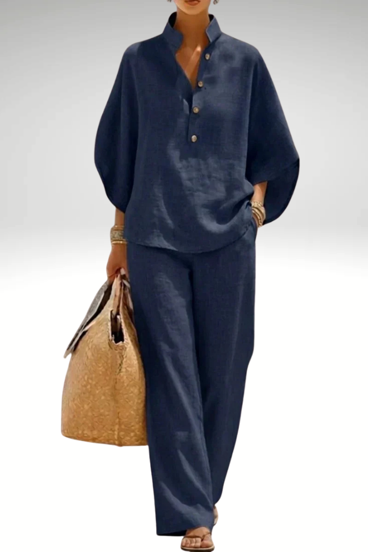 Maribel | Set with Batwing Sleeves and Wide Pants