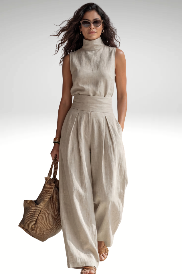 Maria | Elegant Wide Leg Pants and Top Set