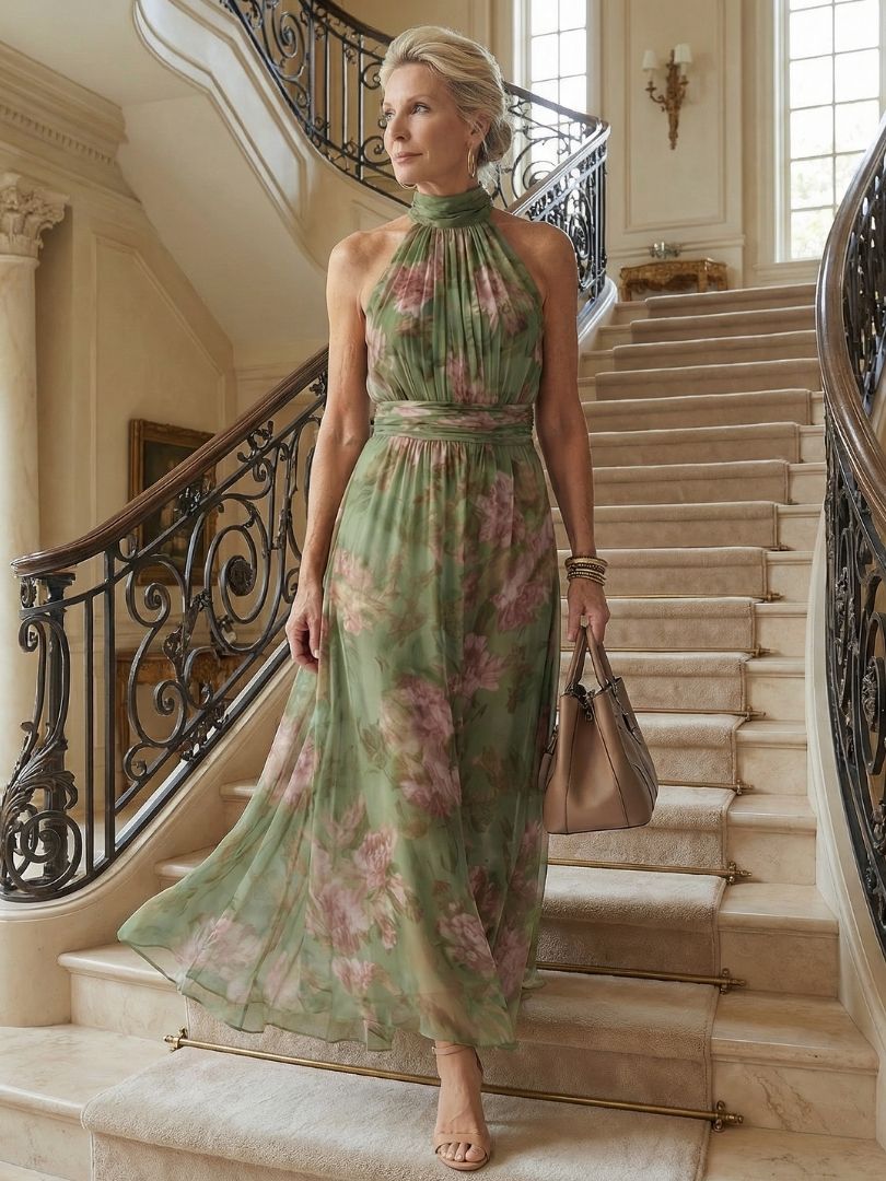 Amélie™ | Floral Evening Maxi Dress