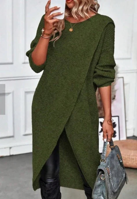 Diane | Cozy Knit Dress With Flattering Drape