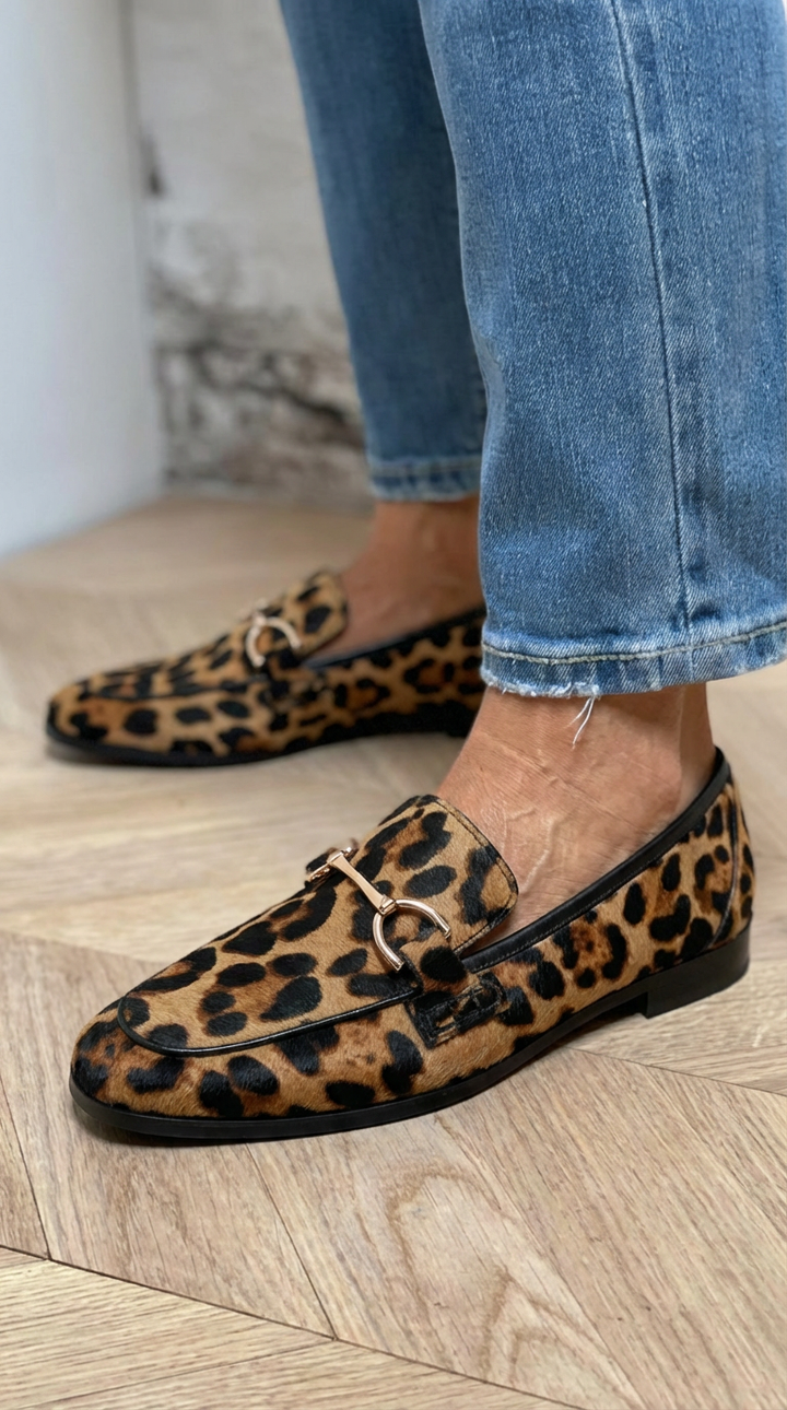 Adrianna™ | Elegant leopard moccasins